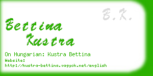 bettina kustra business card